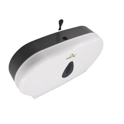 Twin Jumbo Toilet Roll Dispenser - White