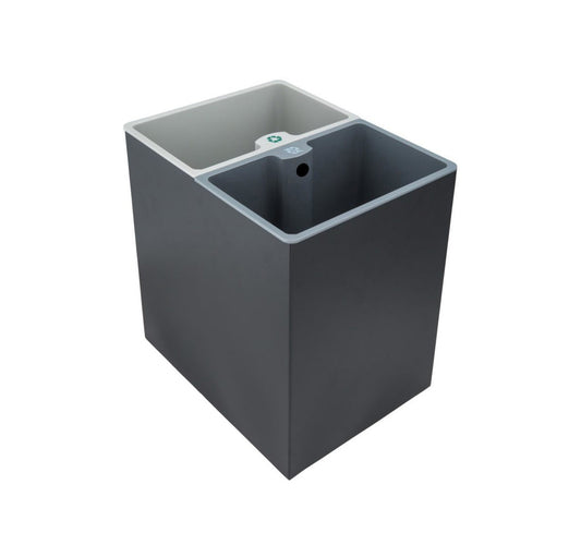 Rectangular Dustbin With Two Container 14L Black