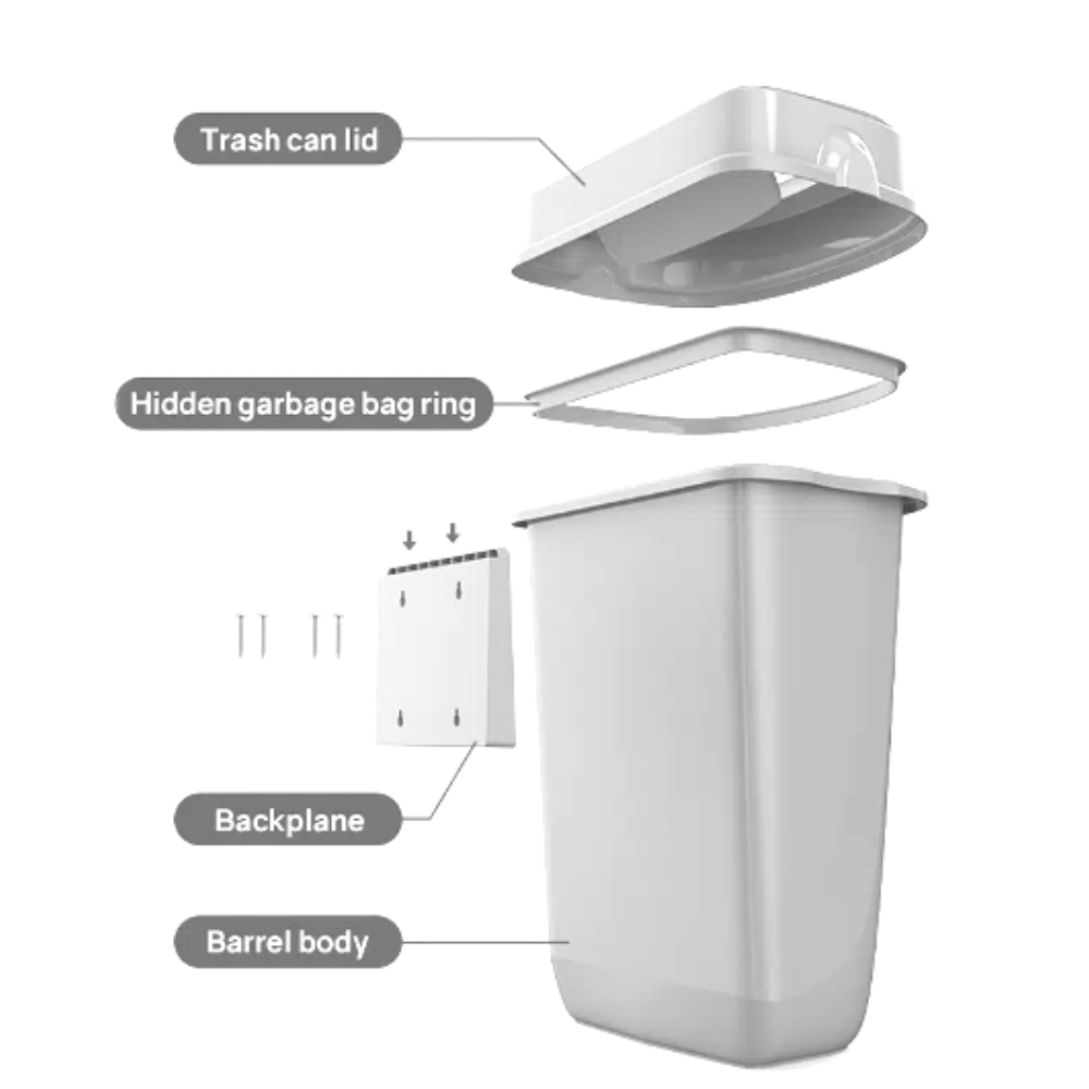 PLAZA Rubbish Bins White - 32L