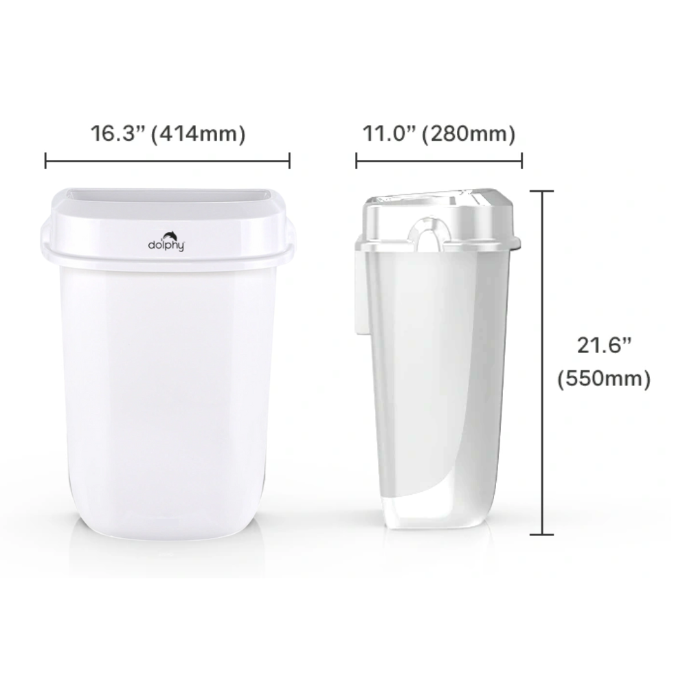 PLAZA Rubbish Bins White - 32L