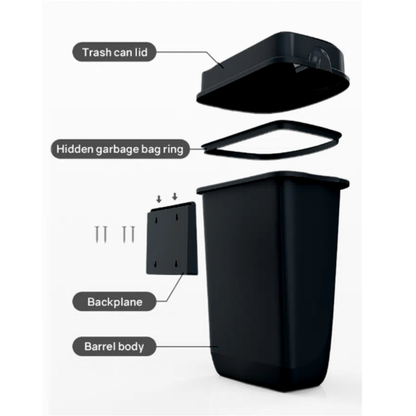 PLAZA Rubbish Bins Black - 32L