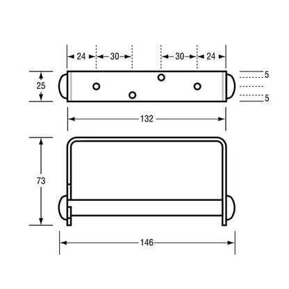 Brushed Aluminium Toilet Roll Holder