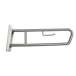 Pull Down Grab Rail  with Toilet Roll Holder 850mmL x 315mmH